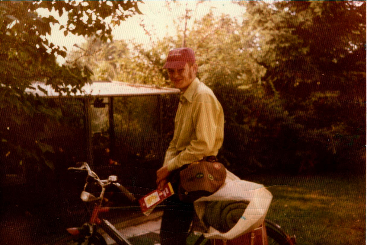 Andreas mit 16 auf seinem Fahrrad